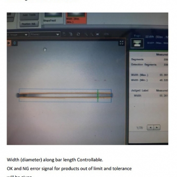 Round Stick Visualy and Dimension Selection Quality Control Machine